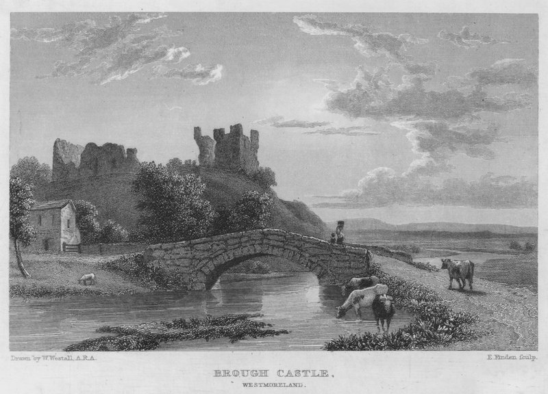 Brough kastély, Westmoreland (metszet) alkotó: William (after) Westall