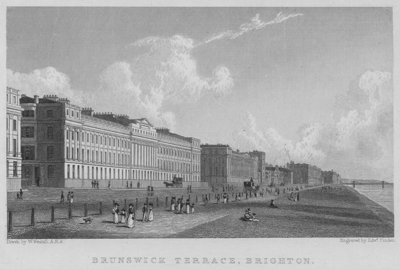 Brunswick Terrace, Brighton (metszet) alkotó: William (after) Westall