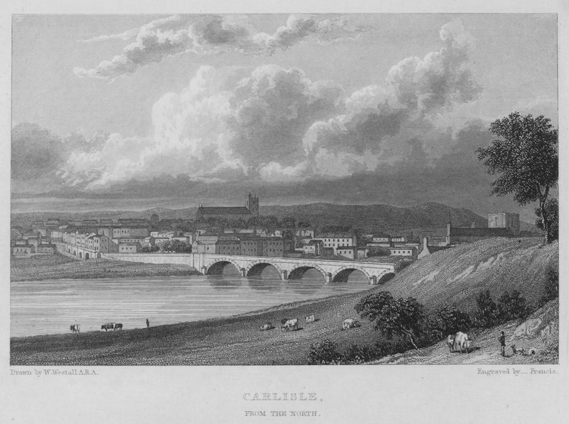 Carlisle, északról (metszet) alkotó: William (after) Westall