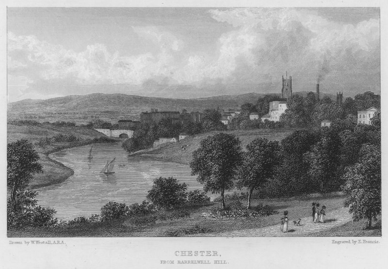 Chester, Barrelwell Hillből (metszet) alkotó: William (after) Westall