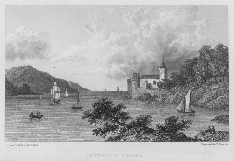 Dartmouth kastély (metszet) alkotó: William (after) Westall