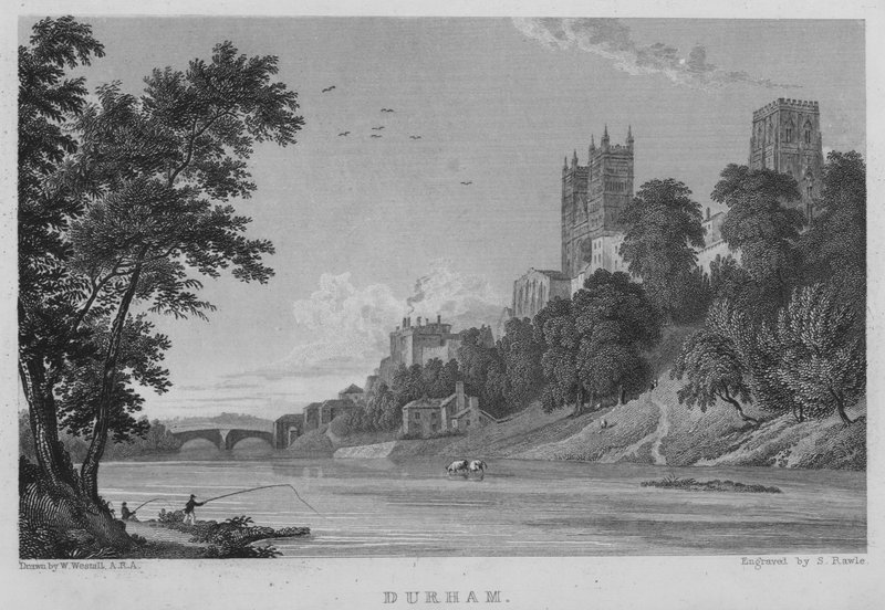 Durham (metszet) alkotó: William (after) Westall