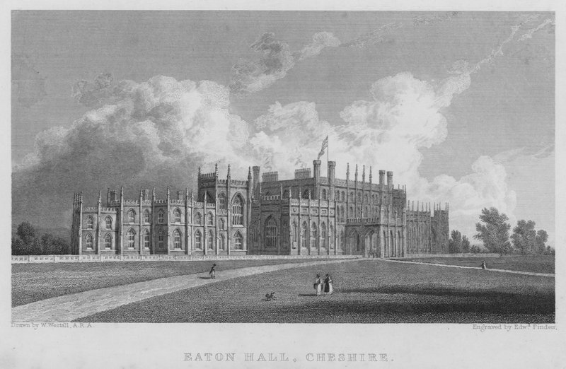 Eaton Hall, Cheshire (metszet) alkotó: William (after) Westall