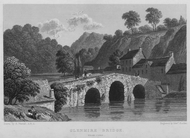 Glenmire híd, Cork közelében (metszet) alkotó: William (after) Westall