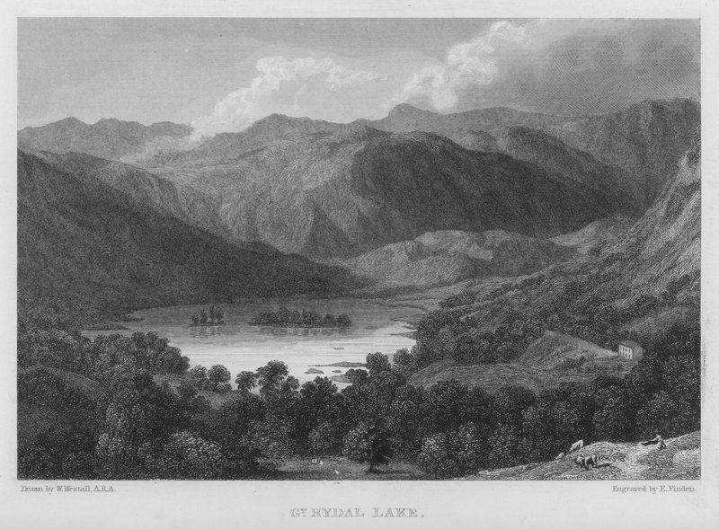 Great Rydal Lake (metszet) alkotó: William (after) Westall