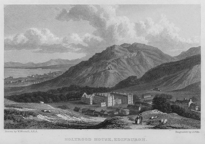 Holyrood House, Edinburgh (metszet) alkotó: William (after) Westall