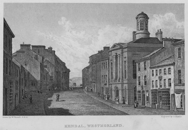 Kendal, Westmorland (metszet) alkotó: William (after) Westall