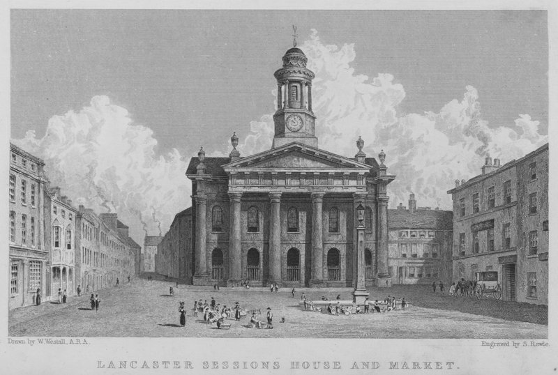 Lancaster Sessions House and Market (metszet) alkotó: William (after) Westall