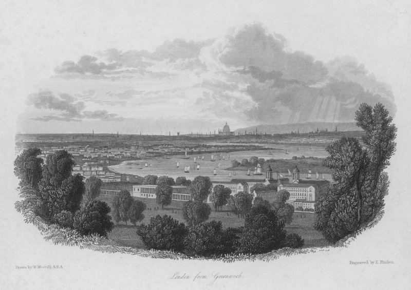 London Greenwichből (metszet) alkotó: William (after) Westall