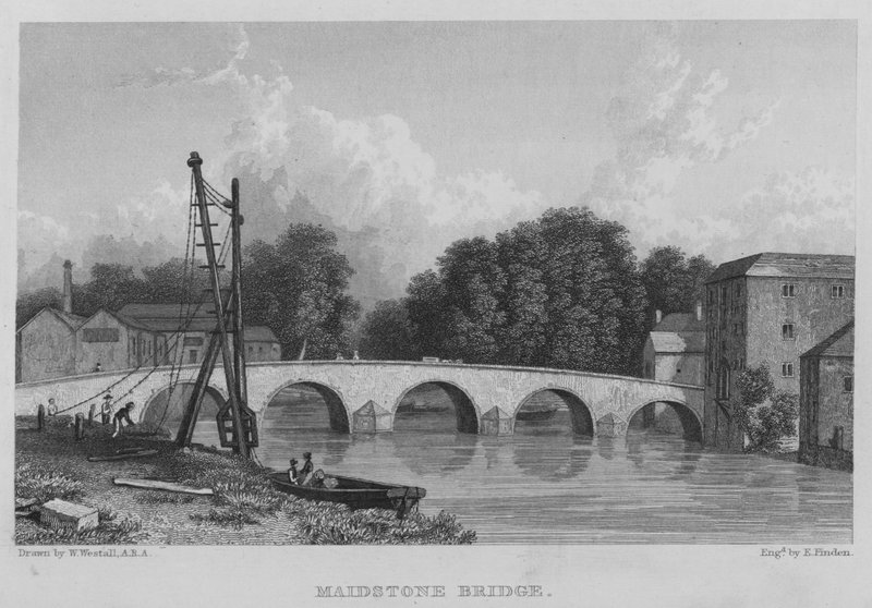 Maidstone híd (metszet) alkotó: William (after) Westall