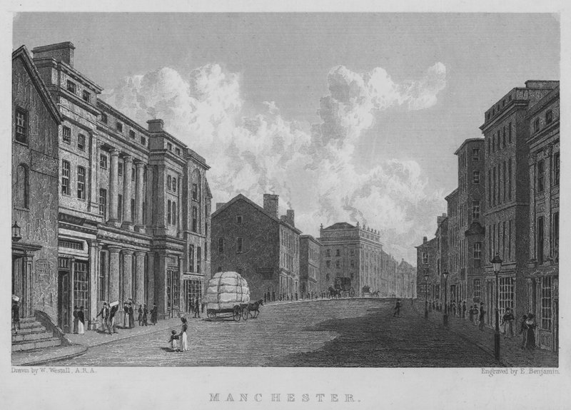 Manchester (metszet) alkotó: William (after) Westall