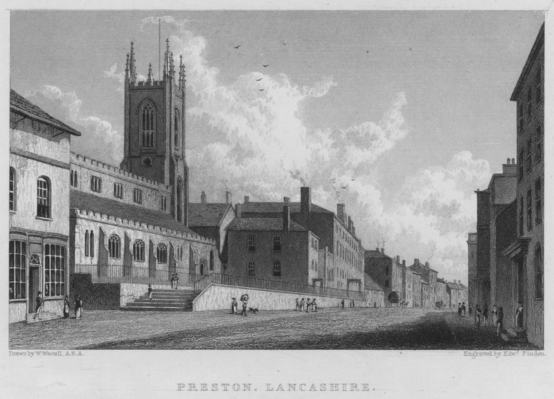 Preston, Lancashire (metszet) alkotó: William (after) Westall