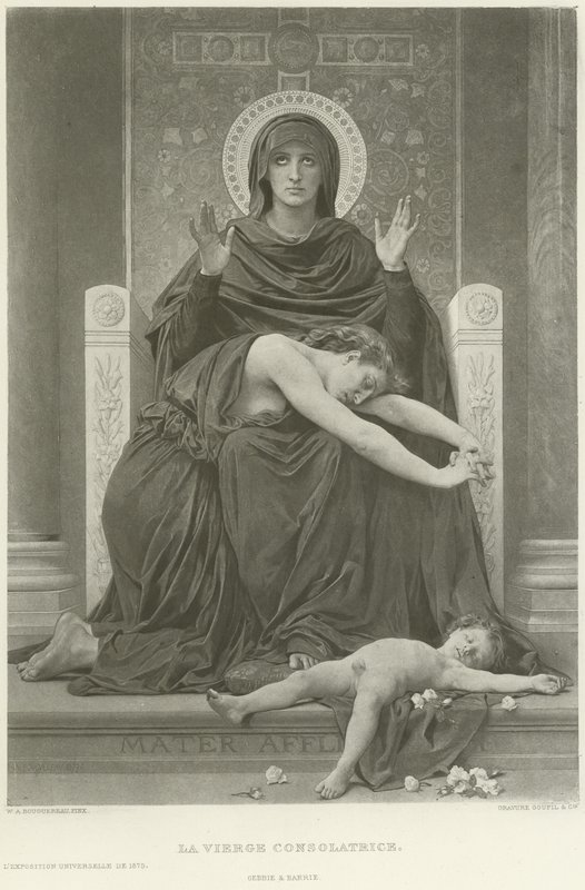 A Vigasztaló Szűz (metszet) alkotó: William Adolphe Bouguereau