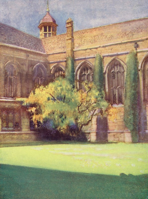 Ruskin sarka a Wadham-kertben (színes litográfia) alkotó: William Ainsworth Wildman