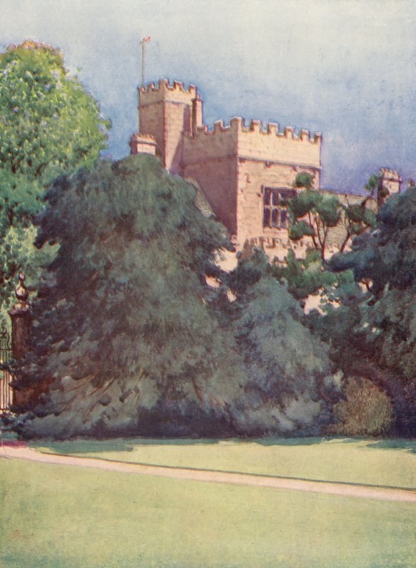 Wadham College a Trinity College kertjéből (színes litográfia) alkotó: William Ainsworth Wildman