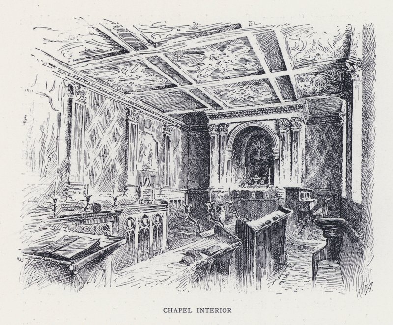 Kápolna belseje (metszet) alkotó: William Alexander Ansted