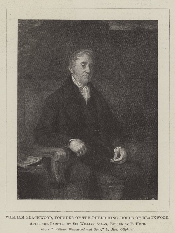 William Blackwood, a Blackwood Kiadó alapítója alkotó: William Allan