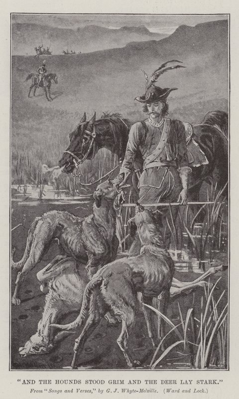 És a kutyák zordan álltak, és a szarvasok mereven feküdtek. alkotó: William Barnes Wollen
