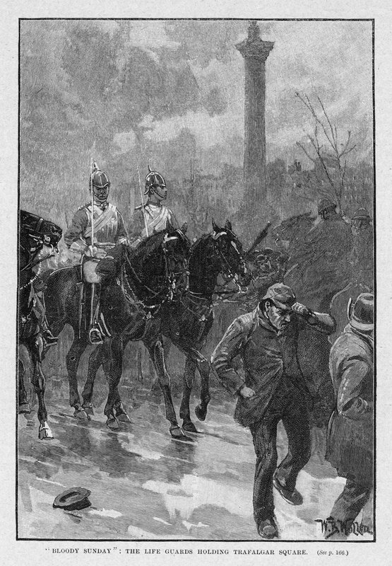 Véres vasárnap: A Life Guard a Trafalgar Square-en alkotó: William Barnes Wollen