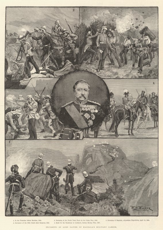 A Magdalai Napier lord katonai karrierjének eseményei alkotó: William Barnes Wollen