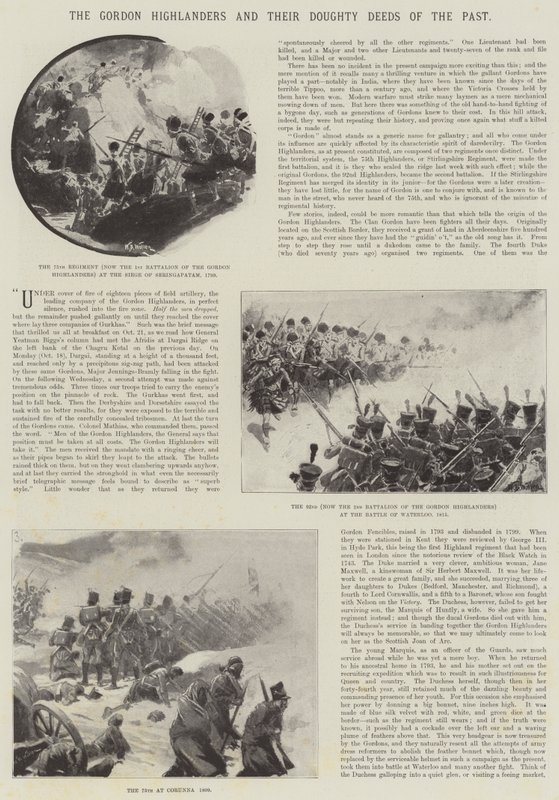 A Gordon-felvidékiek és a múlt harcos tetteik alkotó: William Barnes Wollen