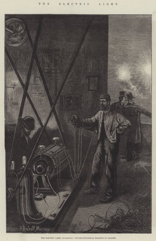 Elektromos fényberendezés, Gramme dinamo-elektromos gépe alkotó: William Bazett Murray