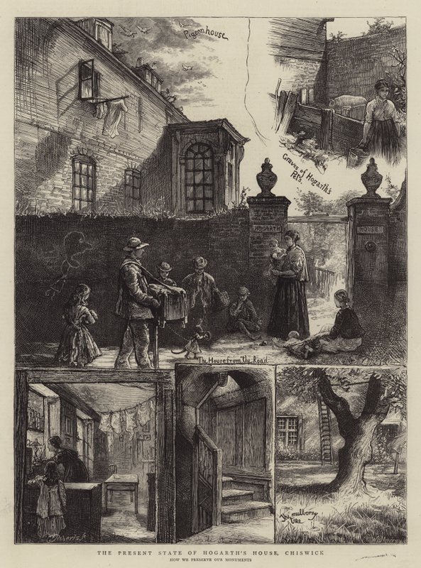 A chiswicki Hogarth-ház jelenlegi állapota alkotó: William Bazett Murray