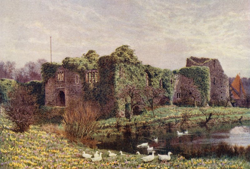 Allington kastély (színes litográfia) alkotó: William Biscombe Gardner