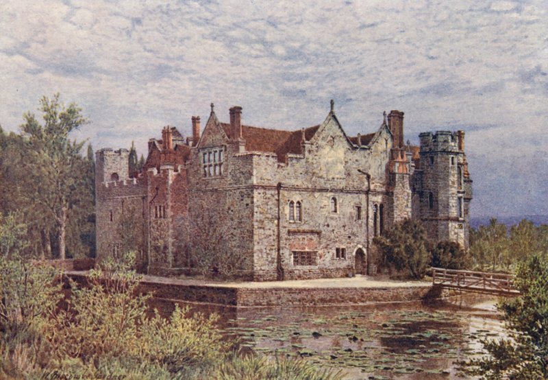 Hever Castle (színes litográfia) alkotó: William Biscombe Gardner