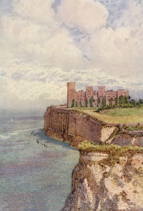 Kingsgate kastély nyugatról (színes litográfia) alkotó: William Biscombe Gardner