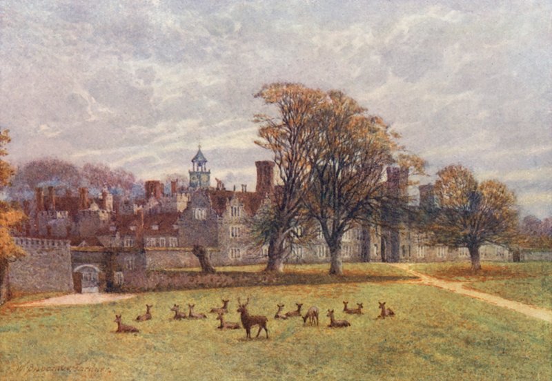 Knole House (színes litográfia) alkotó: William Biscombe Gardner