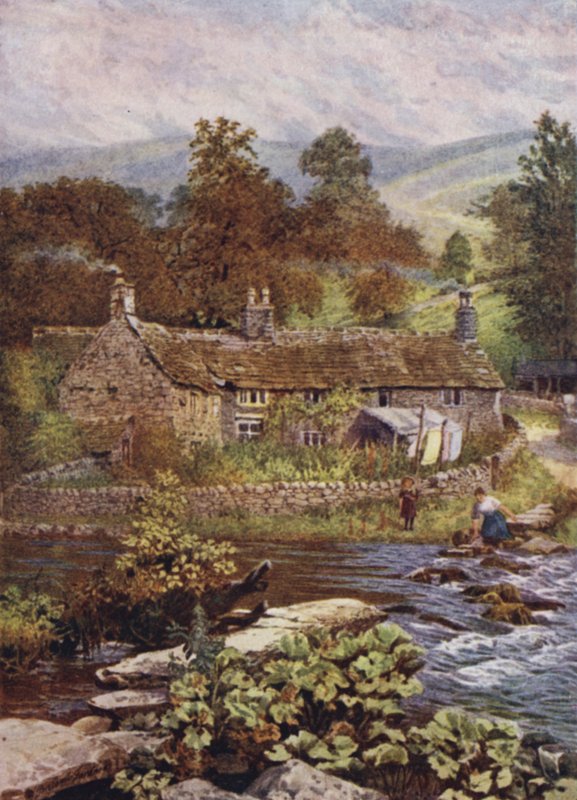 Régi kunyhó a Wye-on, Monsal Dale alkotó: William Biscombe Gardner