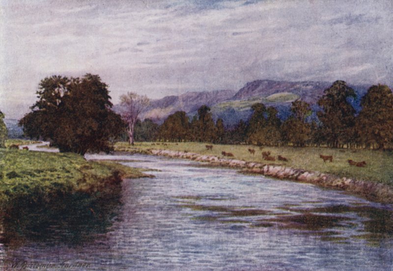 A Derwent, Chatsworth Park (színes litó) alkotó: William Biscombe Gardner