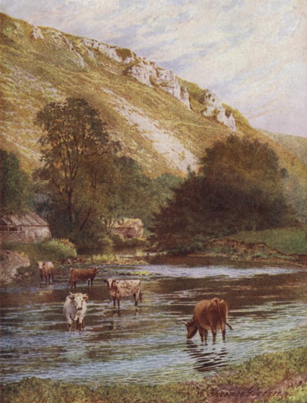 On the Wye, Upper Dale Farm, Monsal Dale (színes litó) alkotó: William Biscombe Gardner