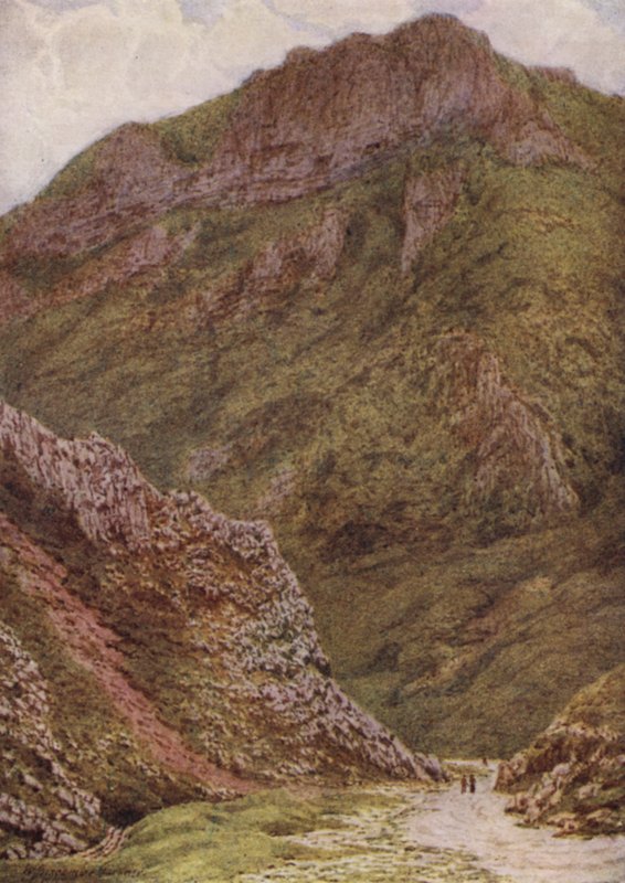 Oroszlán szikla a Winnatsban, Castleton és Edale között (színes litó) alkotó: William Biscombe Gardner