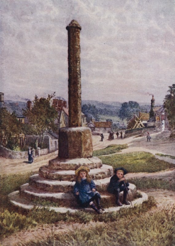 A régi kereszt, Nagy Hosszúkő (színes litó) alkotó: William Biscombe Gardner