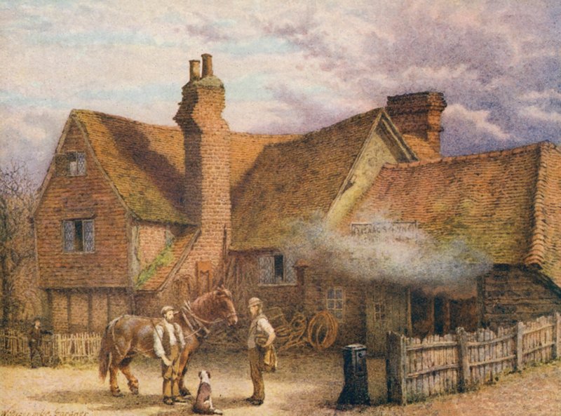 The Old Smithy, Shoreham (színes litográfia) alkotó: William Biscombe Gardner