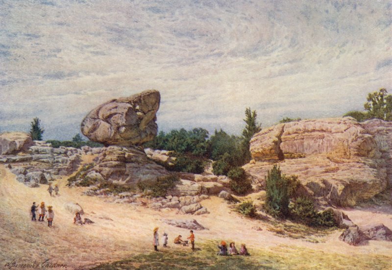 The Toad Rock, Rusthall Common, Tunbridge Wells (színes litográfia) alkotó: William Biscombe Gardner