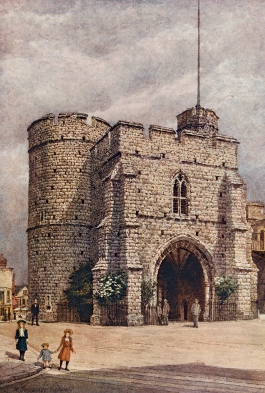 Westgate, Canterbury (színes litográfia) alkotó: William Biscombe Gardner
