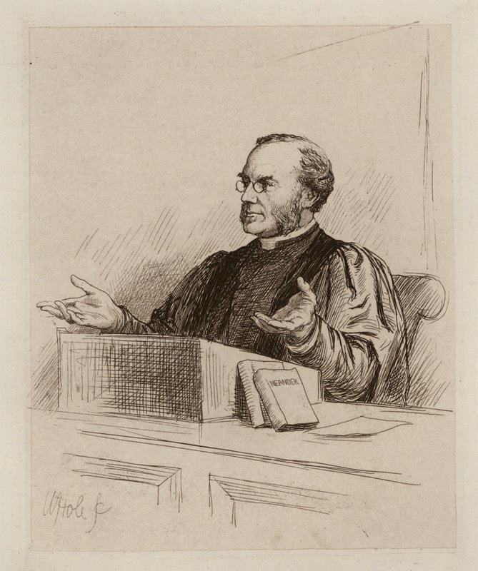 Malcolm Campbell Taylor, az istentisztelet és egyháztörténet professzora (metszet) alkotó: William Brassey (after) Hole
