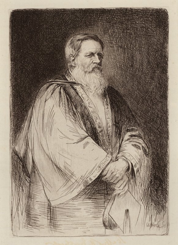 Sir Stafford Henry Northcote, Lord Rector (metszet) alkotó: William Brassey (after) Hole