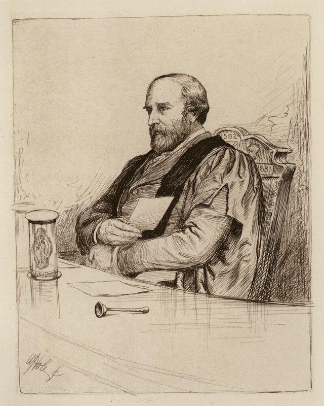 Thomas Grainger Stewart, a fizika gyakorlatának professzora (metszet) alkotó: William Brassey (after) Hole
