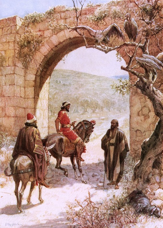 Akháb és Illés alkotó: William Brassey Hole