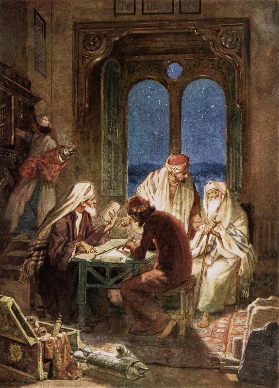 A Szentírás kánonjának összeállítása és szerkesztése ősi dokumentumokból és feljegyzésekből alkotó: William Brassey Hole