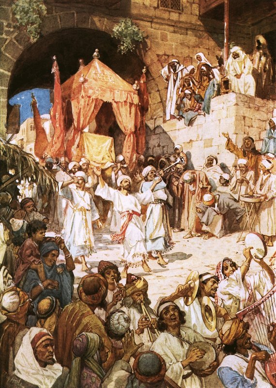Dávid bárkát visz Jeruzsálembe alkotó: William Brassey Hole