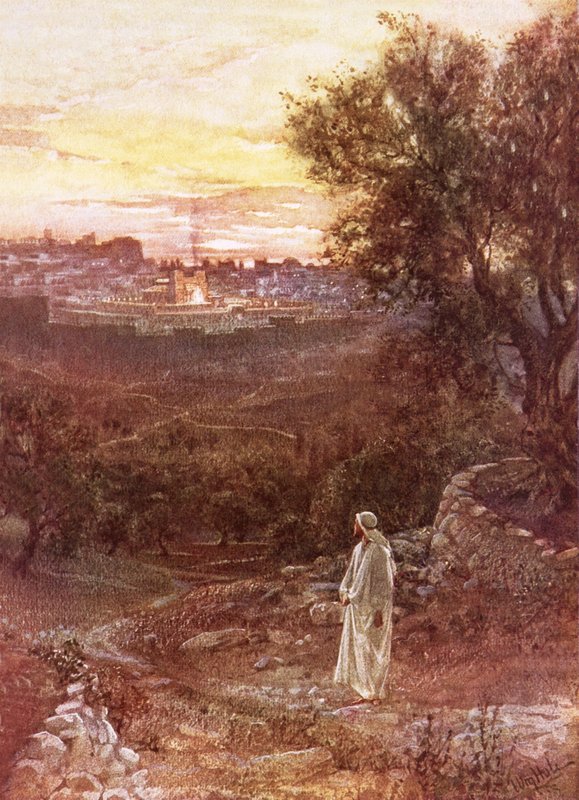 Jézus az Olajfák hegyén alkotó: William Brassey Hole