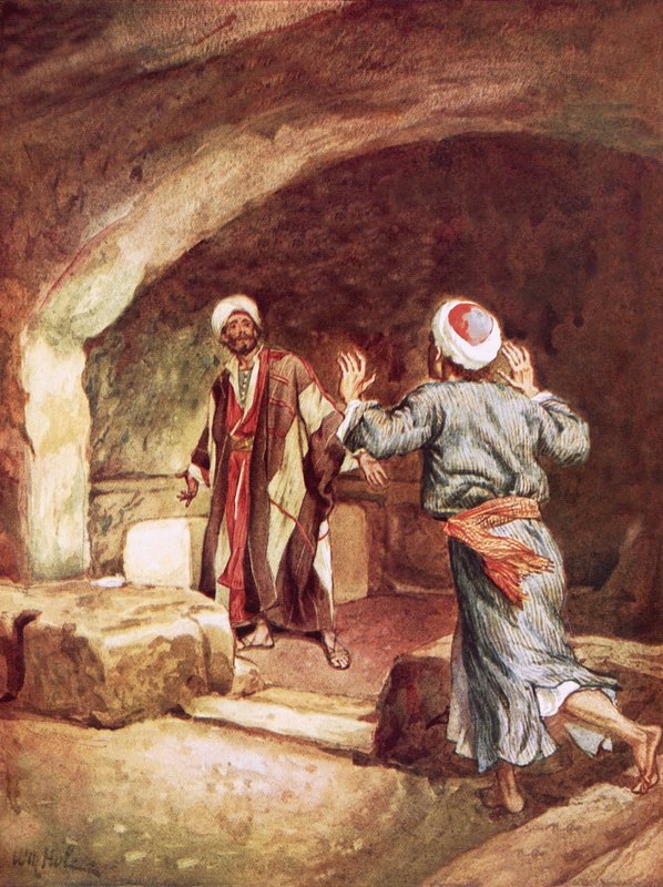 Péter és János a sírban alkotó: William Brassey Hole