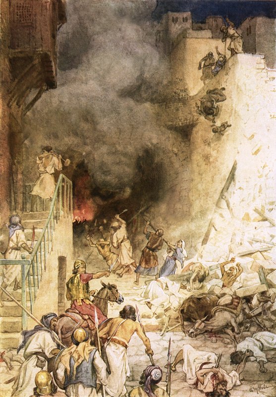Jerikó pusztulása alkotó: William Brassey Hole