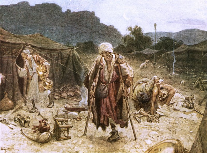 A négy leprás kifosztja a szírek táborát alkotó: William Brassey Hole