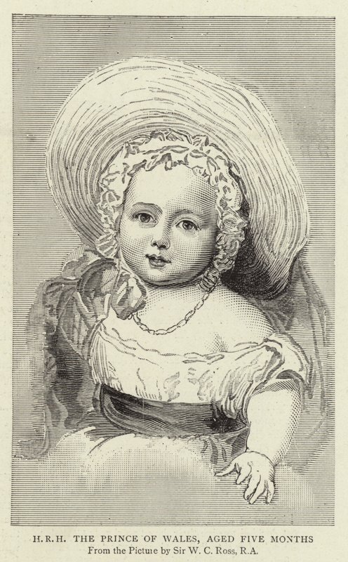 H R H A walesi herceg, öt hónapos (metszet) alkotó: William Charles (after) Ross